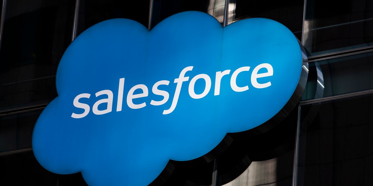 Salesforce earnings beat in first full quarter with Slack, but forecast slaps stock