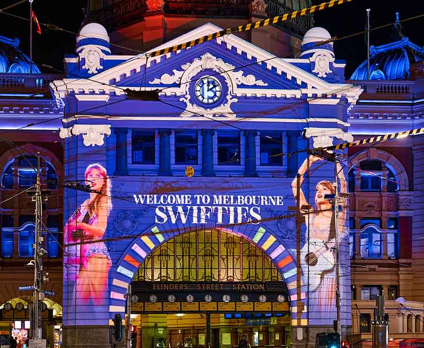Melbourne transforms into a dazzling city with Taylor Swift event